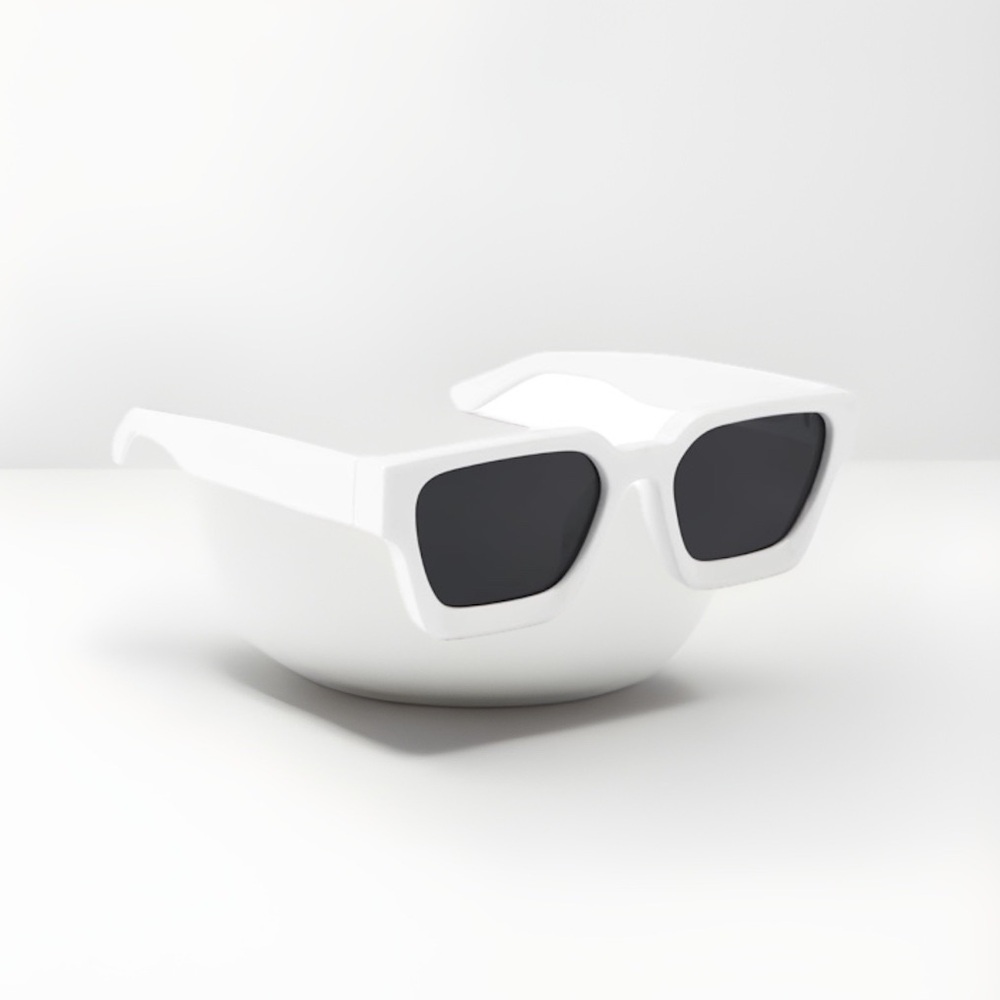 Stylish Squared White Sunglasses for Women